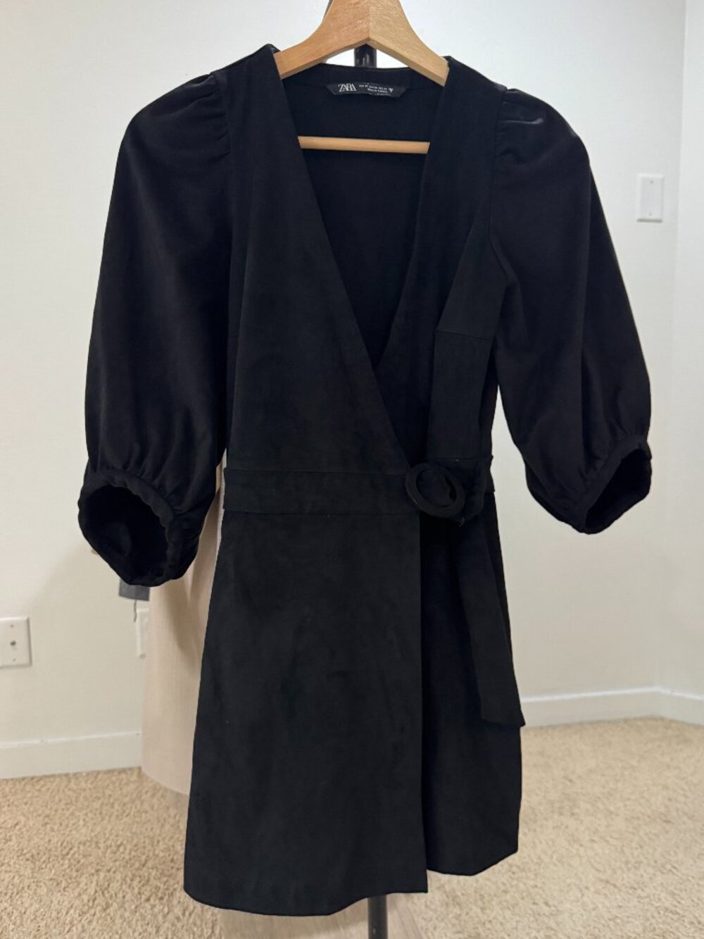 Zara Faux Suede Jumpsuit Dress